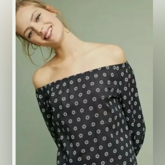 Anthropologie Maeve Maiden Off-The-Shoulder Blouse - Picture 14 of 15